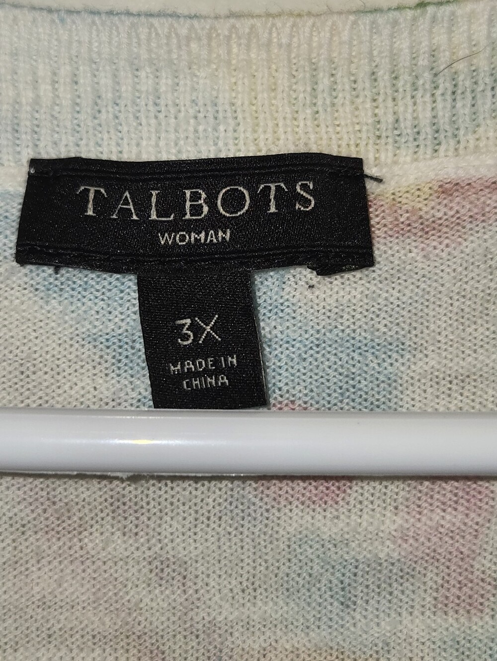 Talbots Multicolor Floral Scenic Short Sleeve Tee in Pink Blue Green Yellow - Picture 3 of 8